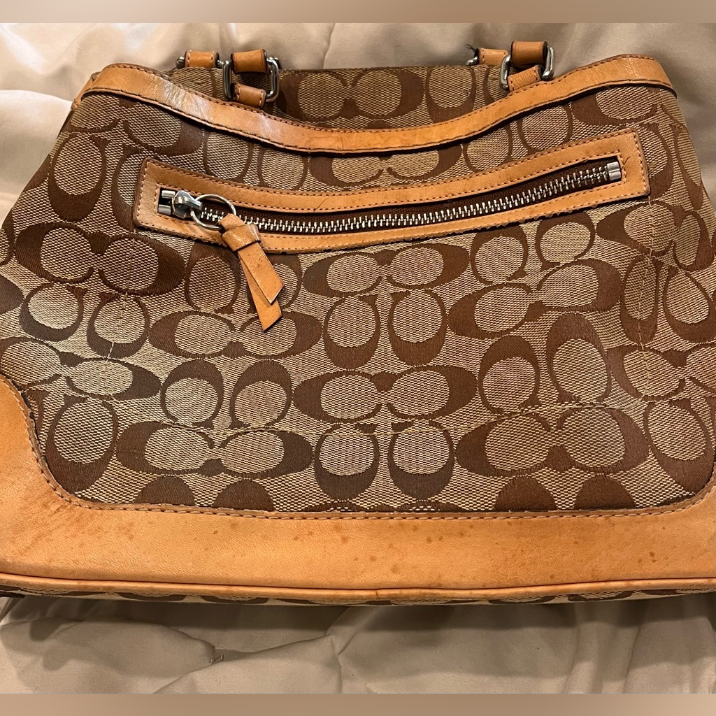 Coach Purse Tan Original Style Hand Bag